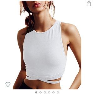 HaoDuoYi Backless White Crop Top